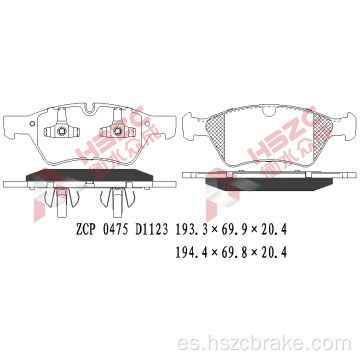 Padera de freno de cerámica FMSI D1123 para Mercedes-Benz